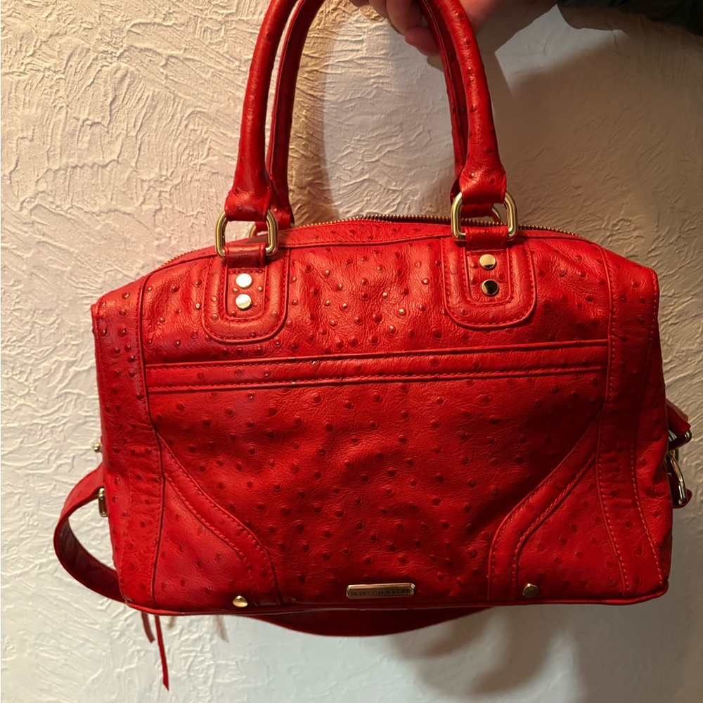 Rebecca Minkoff Red Bag Textured Leather and Metal Accents
